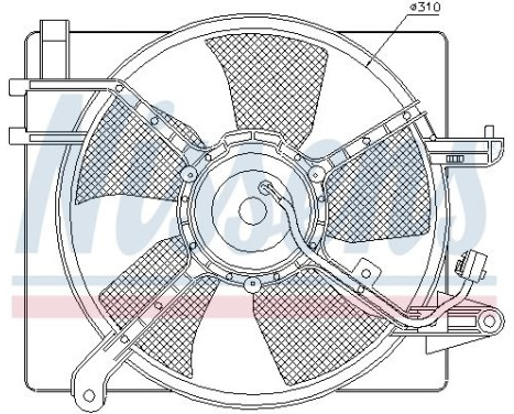 Fan, radiator 85061 Nissens, Image 2