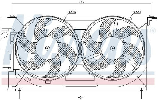 Fan, radiator 85083 Nissens, Image 7