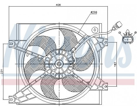 Fan, radiator 85085 Nissens, Image 7