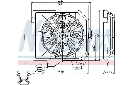 Fan, radiator 85090 Nissens, Image 7