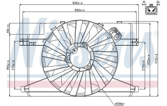 Fan, radiator 85106 Nissens, Image 2