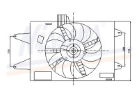 Fan, radiator 85129 Nissens