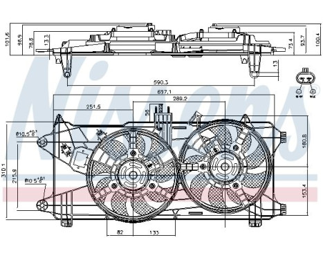 Fan, radiator 85130 Nissens, Image 7