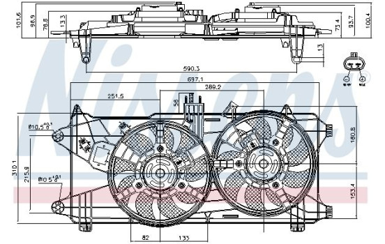 Fan, radiator 85130 Nissens, Image 7