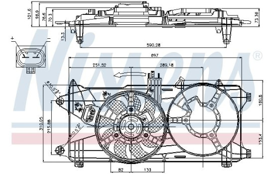 Fan, radiator 85131 Nissens, Image 8