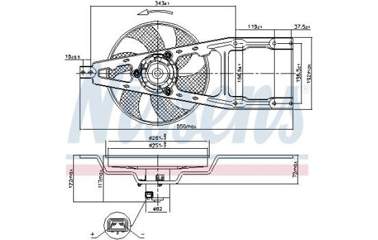 Fan, radiator 85134 Nissens, Image 7