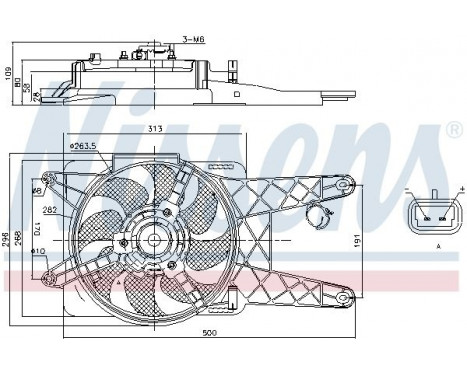 Fan, radiator 85138 Nissens, Image 7