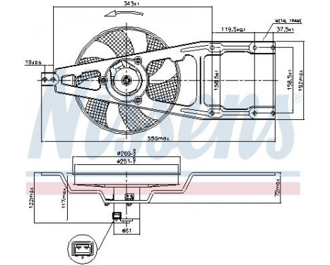 Fan, radiator 85139 Nissens, Image 7