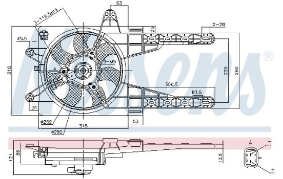Fan, radiator 85141 Nissens, Image 7