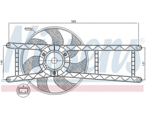 Fan, radiator 85145 Nissens, Image 7