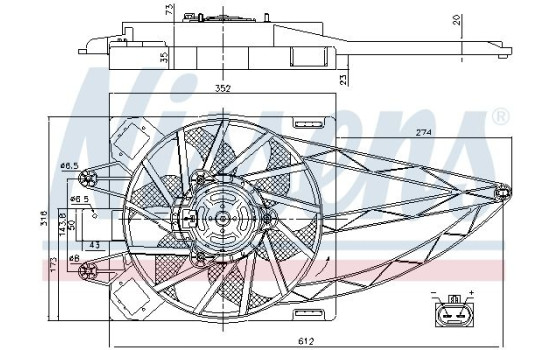 Fan, radiator 85150 Nissens, Image 7