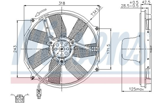 Fan, radiator 85151 Nissens, Image 7