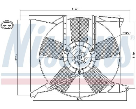 Fan, radiator 85155 Nissens, Image 2