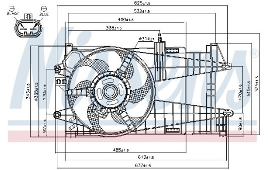 Fan, radiator 85163 Nissens, Image 7