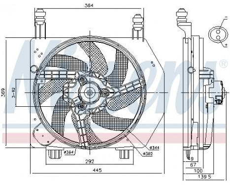 Fan, radiator 85172 Nissens, Image 7