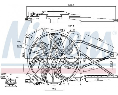 Fan, radiator 85175 Nissens, Image 2