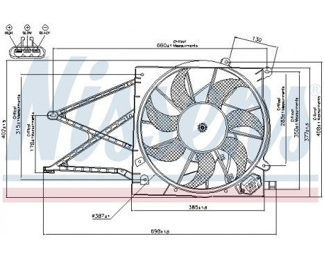 Fan, radiator 85176 Nissens, Image 7