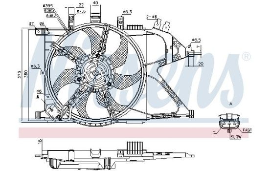 Fan, radiator 85195 Nissens, Image 7
