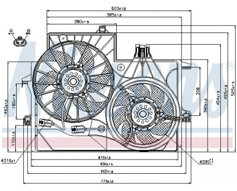 Fan, radiator 85200 Nissens, Image 2