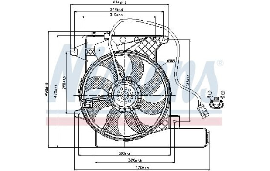 Fan, radiator 85203 Nissens, Image 2