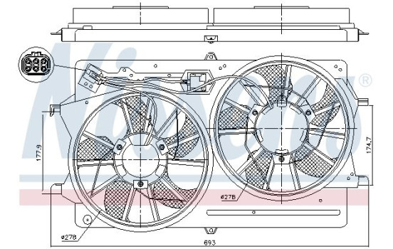 Fan, radiator 85214 Nissens, Image 7