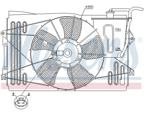 Fan, radiator 85232 Nissens, Image 7