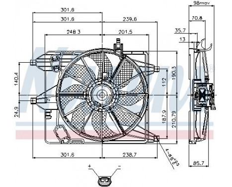 Fan, radiator 85252 Nissens, Image 7