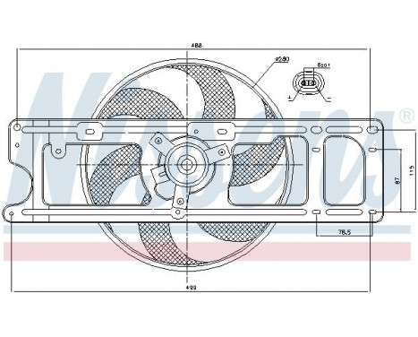 Fan, radiator 85253 Nissens, Image 6
