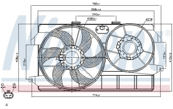Fan, radiator 85262 Nissens, Image 7
