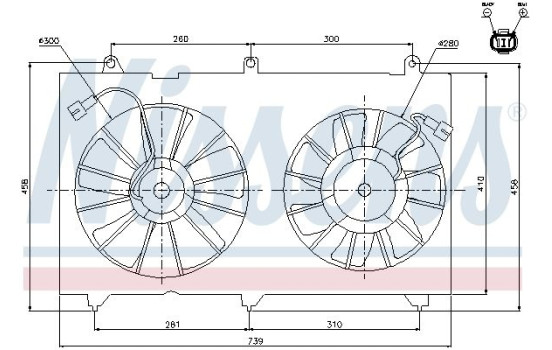 Fan, radiator 85269 Nissens, Image 2