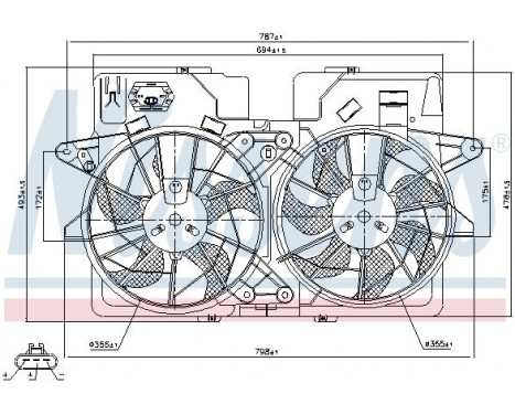 Fan, radiator 85278 Nissens, Image 7