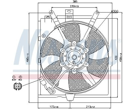 Fan, radiator 85299 Nissens, Image 4