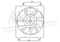 Fan, radiator 85301 Nissens