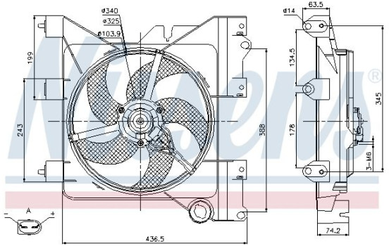 Fan, radiator 85316 Nissens, Image 7