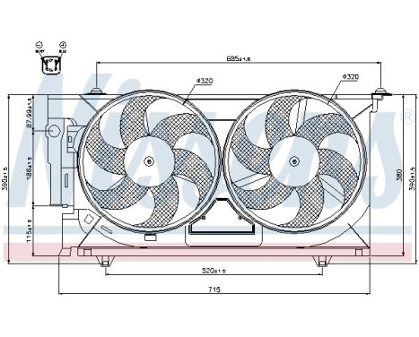 Fan, radiator 85321 Nissens, Image 7
