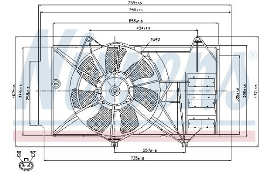 Fan, radiator 85327 Nissens, Image 7