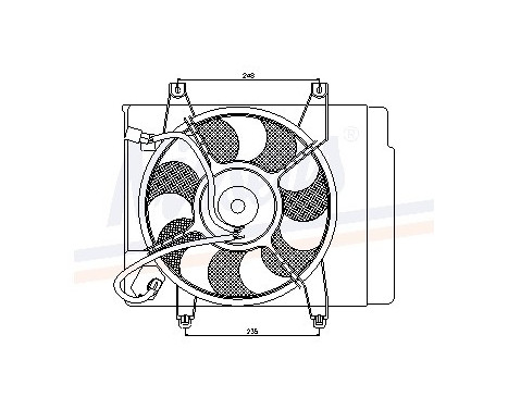 Fan, radiator 85344 Nissens
