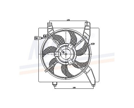 Fan, radiator 85364 Nissens