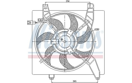 Fan, radiator 85364 Nissens, Image 2