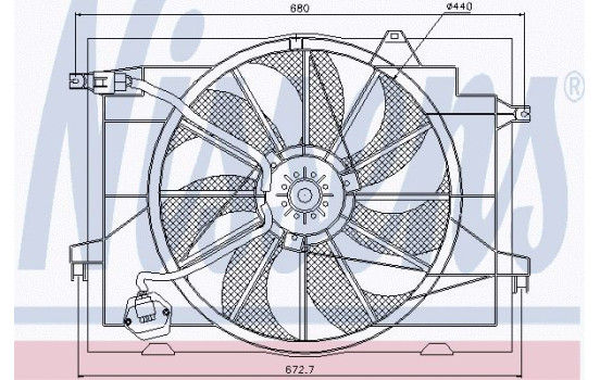 Fan, radiator 85366 Nissens