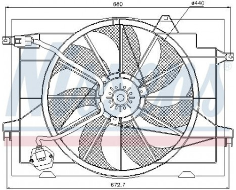 Fan, radiator 85366 Nissens, Image 2