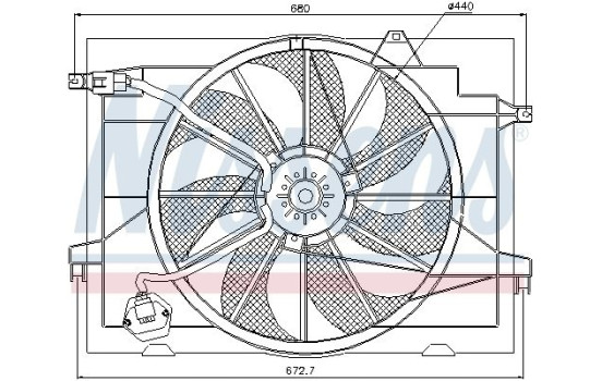 Fan, radiator 85366 Nissens, Image 2
