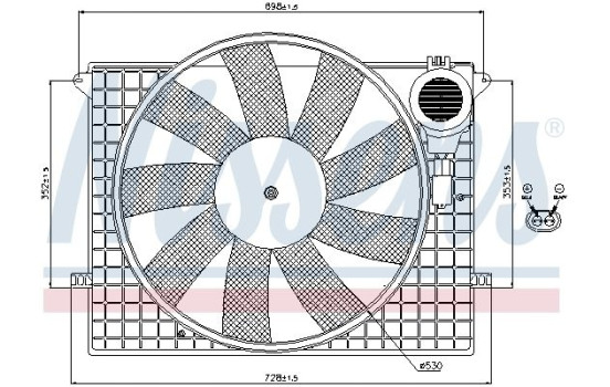Fan, radiator 85401 Nissens, Image 6