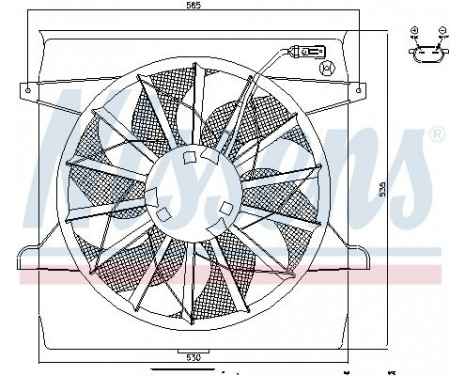 Fan, radiator 85452 Nissens, Image 2