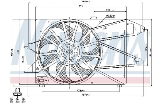 Fan, radiator 85482 Nissens, Image 8