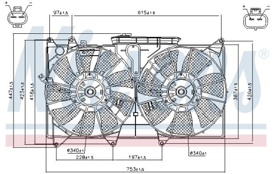Fan, radiator 85487 Nissens, Image 7