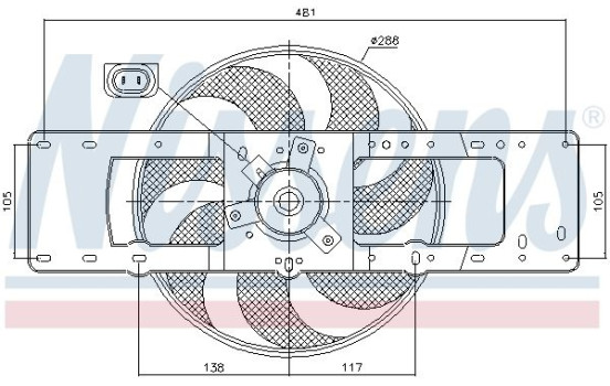 Fan, radiator 85499 Nissens, Image 7