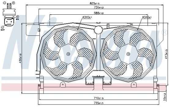 Fan, radiator 85513 Nissens, Image 6