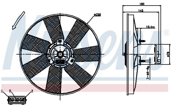 Fan, radiator 85538 Nissens, Image 7