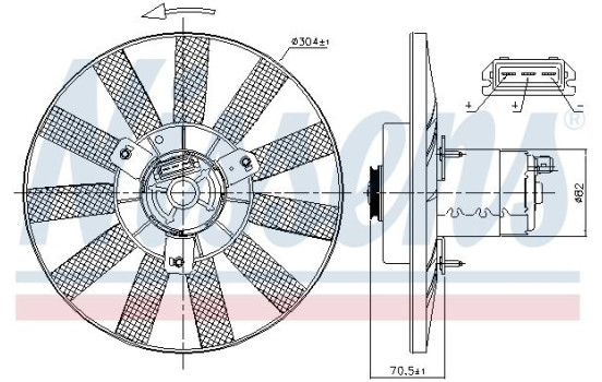 Fan, radiator 85539 Nissens, Image 7